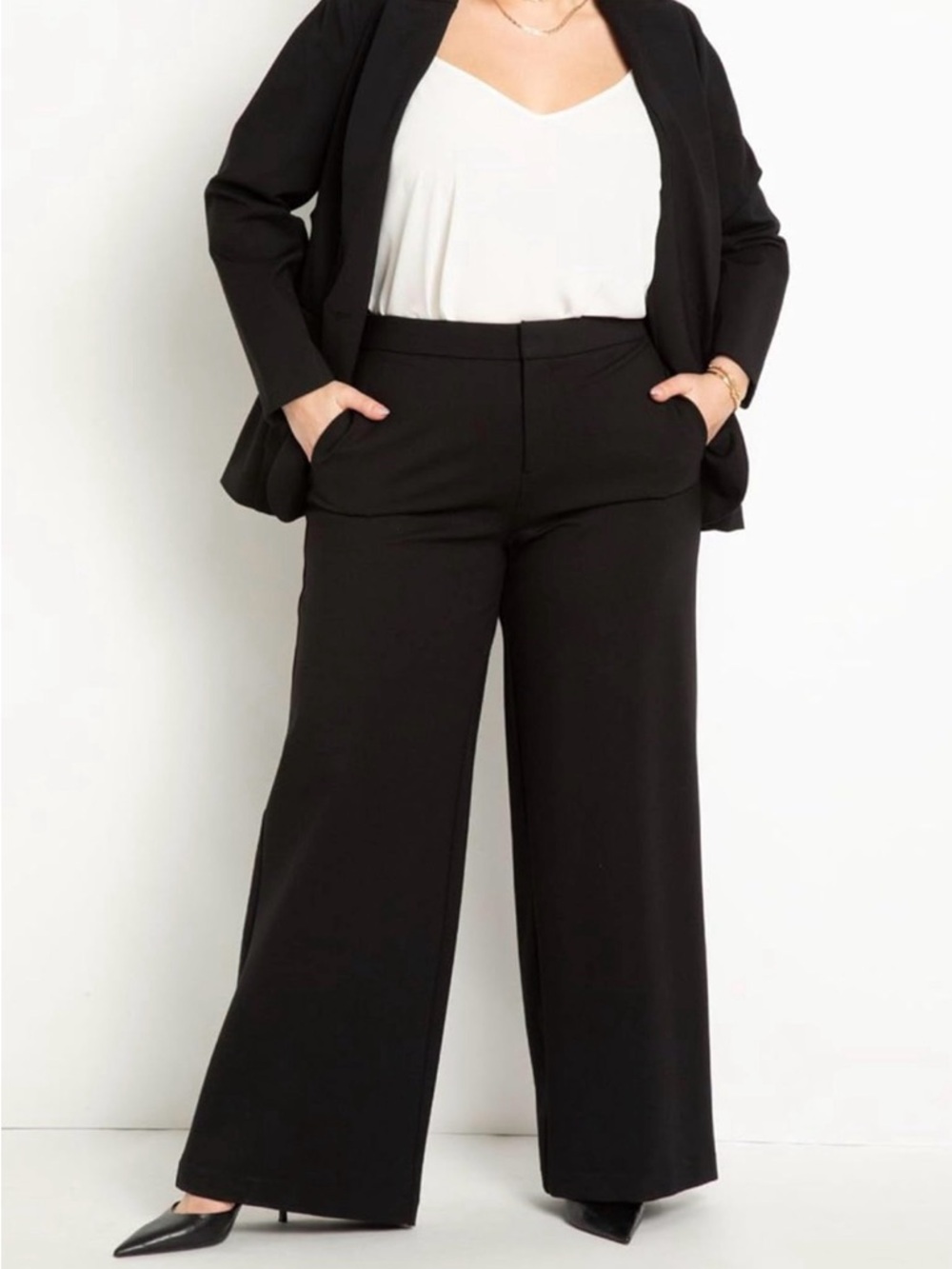 ELOQUII Wide-Leg Black Dress Pants for Women new with tag  plus size 20 S